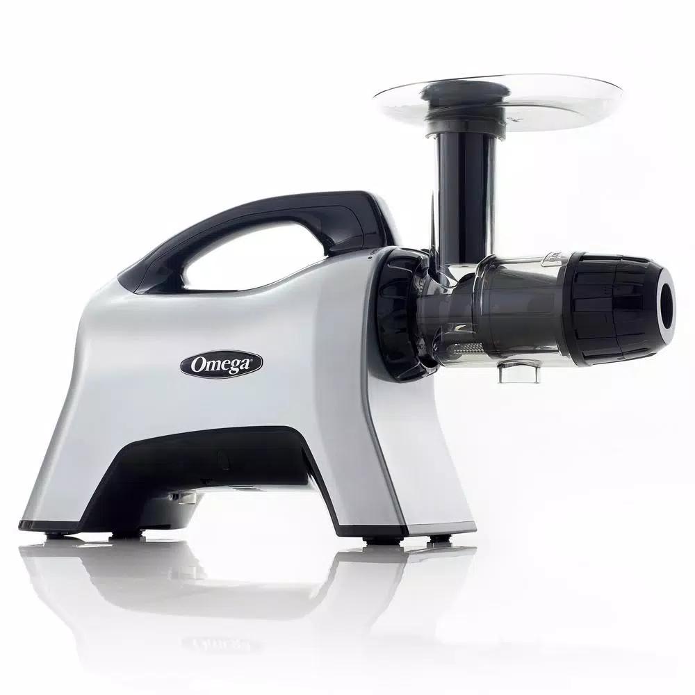 Omega NC1000 Nutrition Center Horizontal Slow Masticating Juicer, Silver