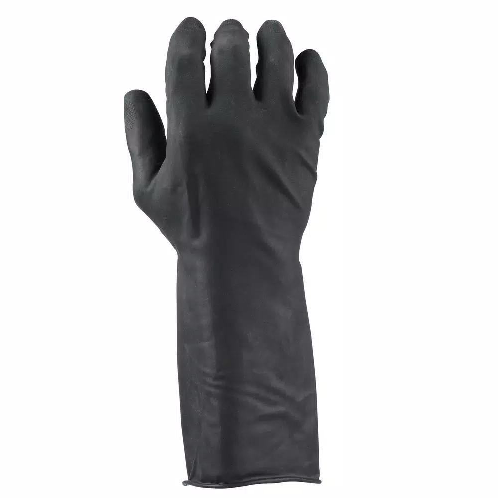 Grease Monkey Pro Cleaning Neoprene Multi-Purpose Gloves, Long Cuff, Black, XL