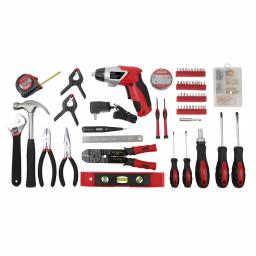 Apollo Tools 161-Piece Home Tool Kit with 3.6V Li-Ion Cordless Screwdriver thumbnail 2