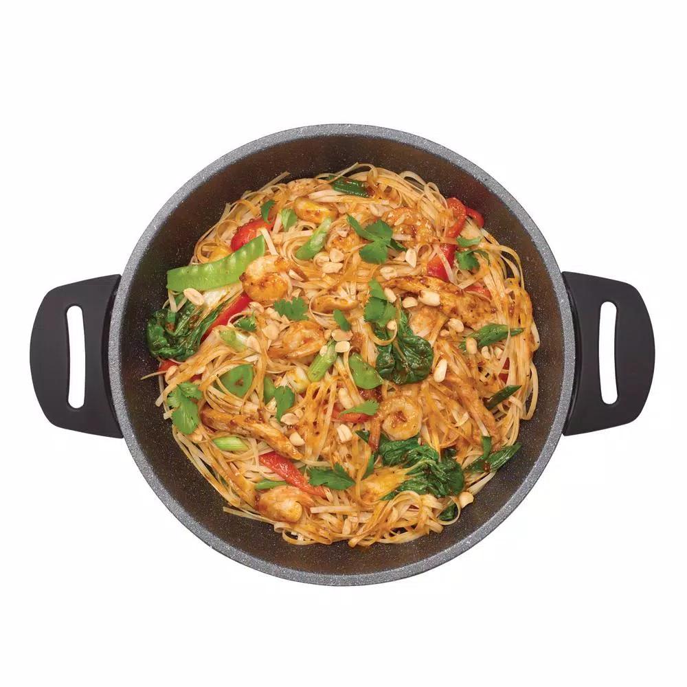 Starfrit The Rock Electric Multi-Pot Wok with Nonstick Cast-Aluminum Body and Bakelite Handles