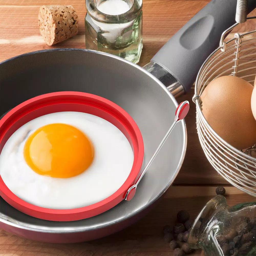 Chef Buddy Nonstick Silicone Egg Ring Molds, 4-Pack