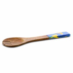 Gibson Elite Philomena 2-Piece Mango Wood Salad Serving Set with Enamel Watercolor Handles thumbnail 3