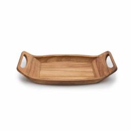 Ironwood Gourmet Norwegian Saddle Acacia Wood Serving Tray with Handles thumbnail 2