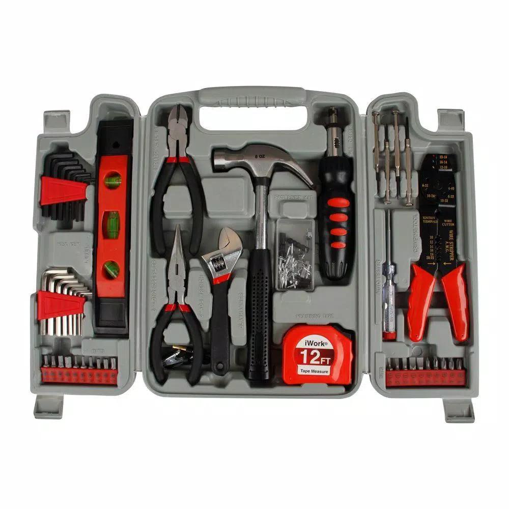OLYMPIA 89-Piece DIY Home Tool Kit Set with Blow Molded Storage Case