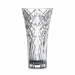 Lorren Home Trends RCR Melodia 12 in. Clear Cut Crystal Vase, Made in Italy thumbnail 1