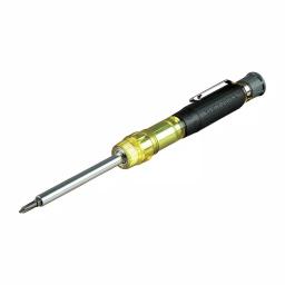 Klein Tools 3-in-1 HVAC Pocket Multibit Screwdriver with Concealable Tips and Schrader Bit thumbnail 1