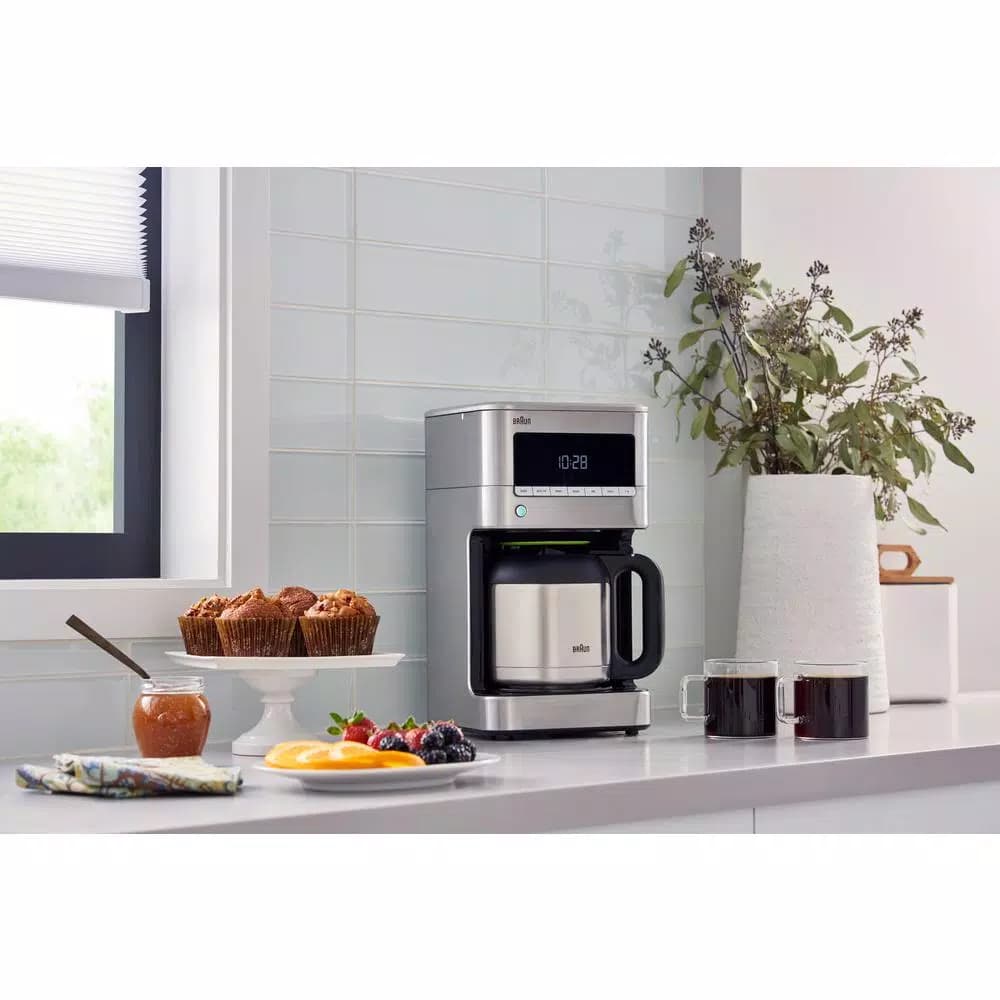 Braun Brew Sense 10-Cup Stainless Steel Drip Coffee Maker with Thermal Carafe