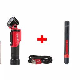 Milwaukee 500 Lumen USB Rechargeable Pivoting LED Flashlight & 100 Lumen Aluminum Pen Light Set thumbnail 1