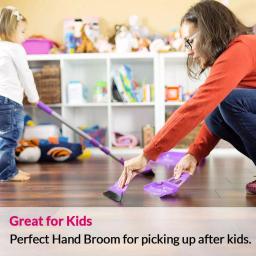 WISP miniWISP 6 in. Purple Whisk Broom and 7 in. Dustpan Set with Electrostatic Bristle Seal Technology thumbnail 8
