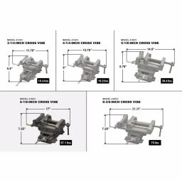 WEN 6-1/8 in. Compound Cross Slide Benchtop Vise, Heavy Duty Cast Iron thumbnail 7