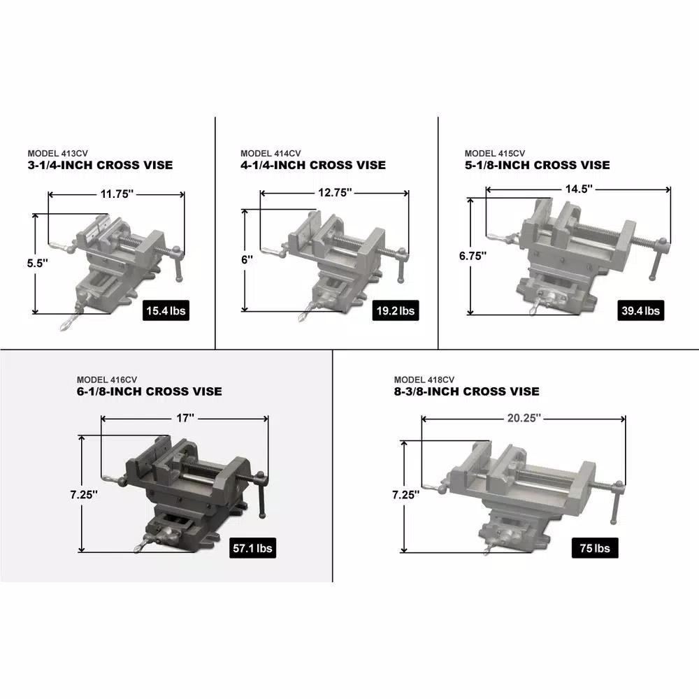 WEN 6-1/8 in. Compound Cross Slide Benchtop Vise, Heavy Duty Cast Iron