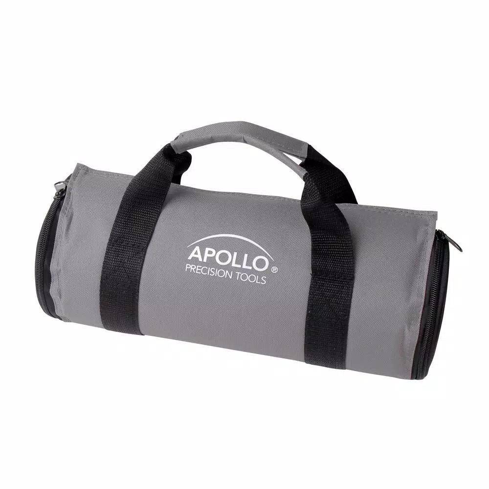 Apollo Tools 91-Piece Household Tool Kit with Roll-Up Zippered Carrying Bag