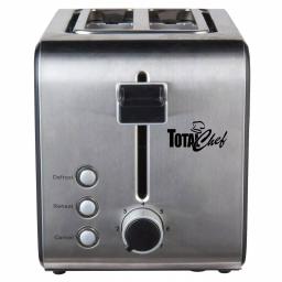 Total Chef 2-Slice Stainless Steel Toaster with 7 Browning Settings and 800W Power thumbnail 1