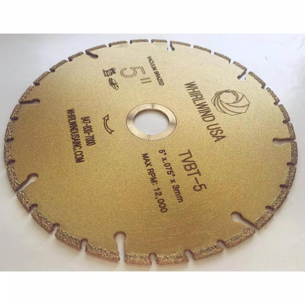 Whirlwind USA 5 in. Segmented Diamond Blade for Metal and Plastic Cutting