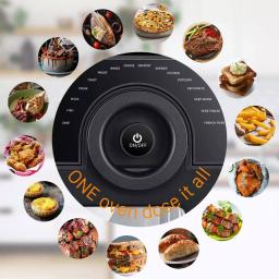 Geek Chef 1700W 15 Qt. Large Capacity Air Fryer with Rotisserie and 16 Preset Modes, Black thumbnail 6