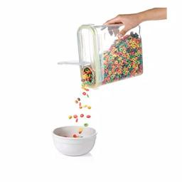 LavoHome 4L Airtight Plastic Cereal Storage Container Set, 2-Piece Clear Dry Food Dispensers thumbnail 2