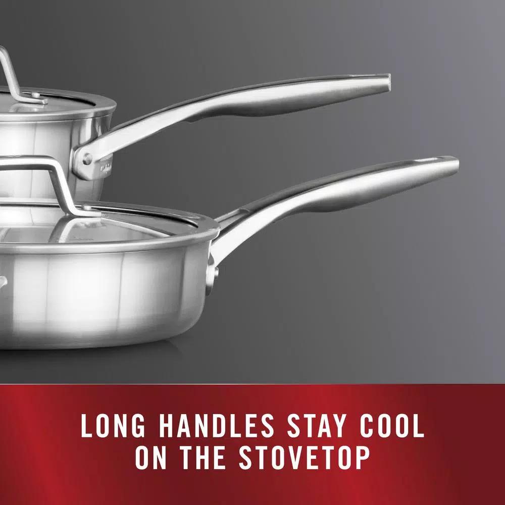 Calphalon Premier 10 in. Stainless Steel Frying Pan with 3-Layer Construction