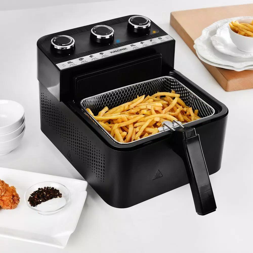 KALORIK 2-in-1 Air Fryer and Deep Fryer, 3.5 Qt., Black
