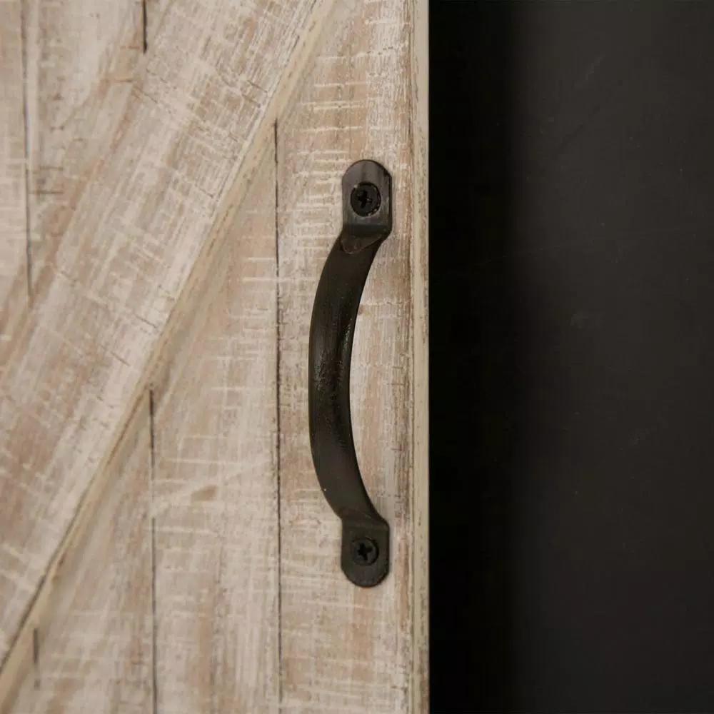 Glitzhome 19.75" Farmhouse Wooden Barn Door Chalkboard Memo Board Wall Decor