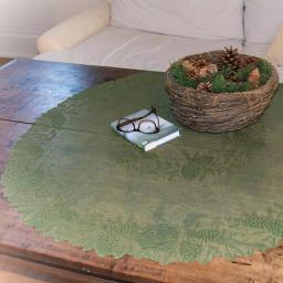 Heritage Lace Highland Pine 42 in. Aspen Green Floral Round Table Topper thumbnail 2