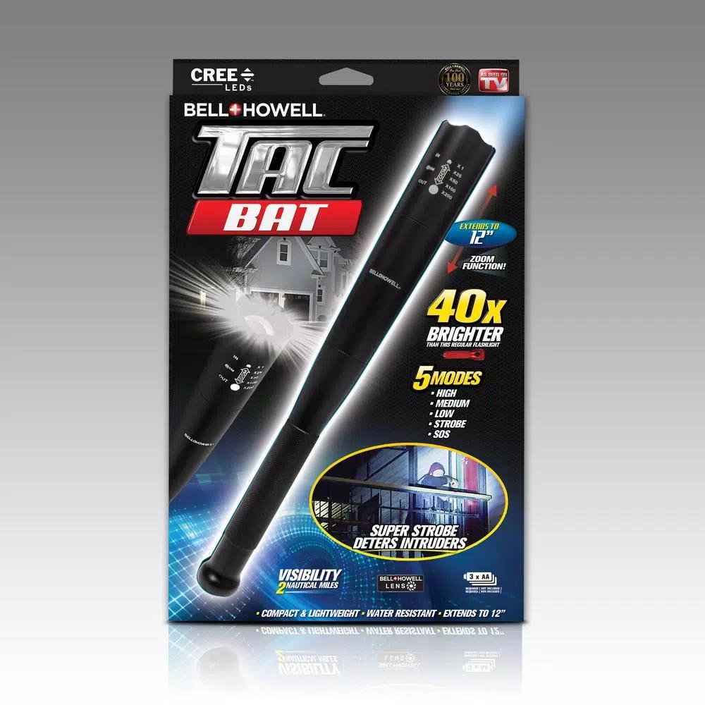 Bell + Howell Tac Bat Defender Tactical LED Flashlight - High Performance Self-Defense & Emergency Escape Tool