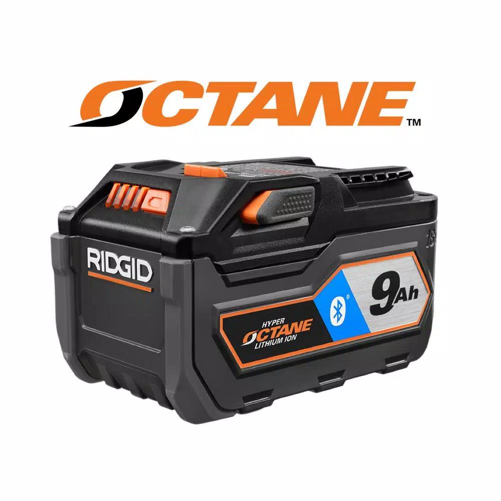 RIDGID 18V OCTANE 9.0 Ah Bluetooth Lithium-Ion Battery & USB Portable Power Source Combo Kit
