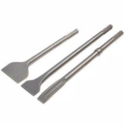 Thinset Removal Bit SDS Max Chisel Set, 3-Piece Tile and Scaling Chisel Set for Rotary or Demo Hammers thumbnail 1