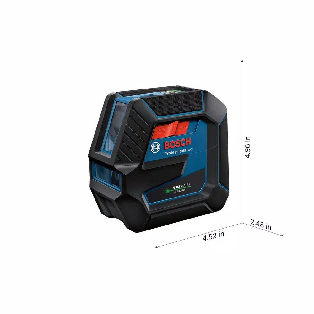 Bosch GCL100-40G Green Beam Self-Leveling Cross-Line Laser Level with Plumb Points
