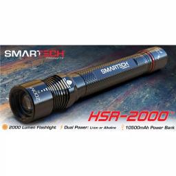 Smartech Products DuoTec HSR-2000 2000 Lumen LED Flashlight and 10500 mAh Power Bank Dual Powered Rechargeable Multi-Tool thumbnail 2