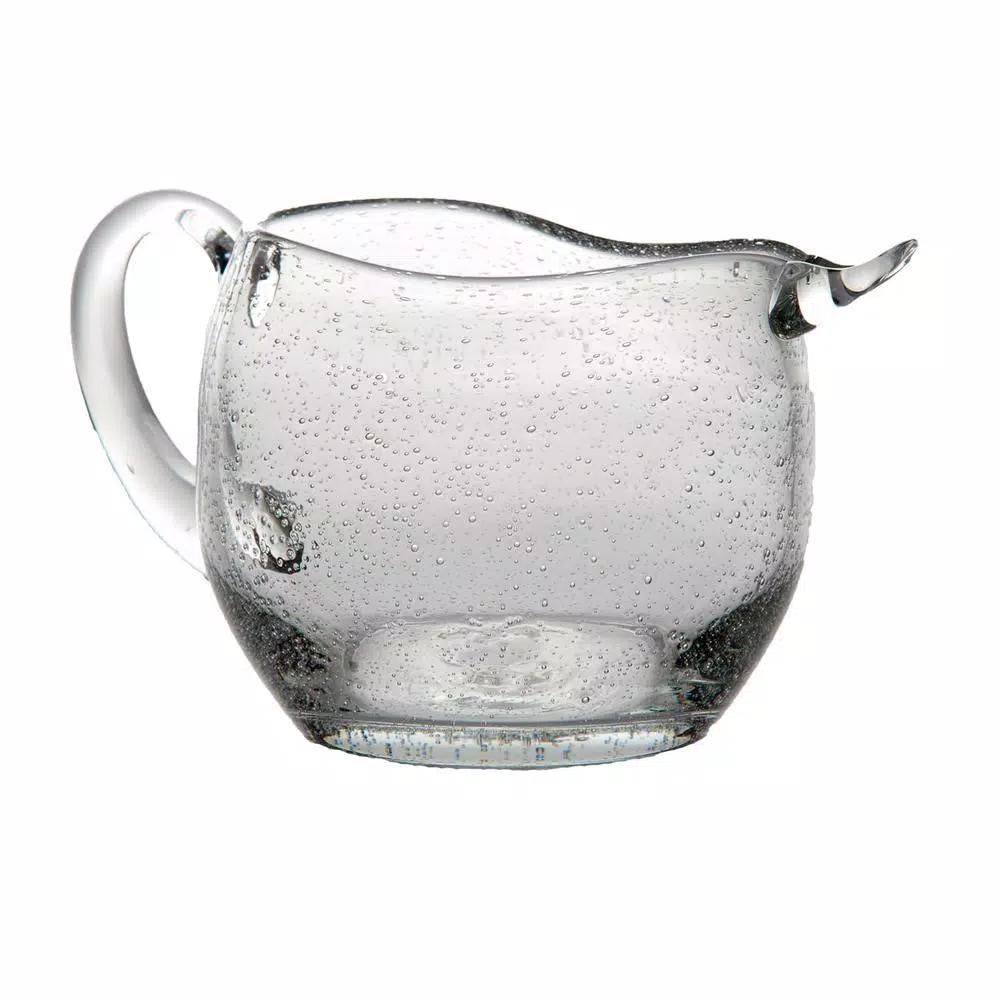 Abigails St. Remy 48 fl. oz. Handblown Bubble Glass Pitcher, Clear