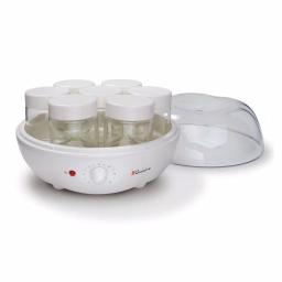 Euro Cuisine 1.31 Qt. Automatic Yogurt Maker with 7 Glass Jars and Built-In Timer, White thumbnail 1