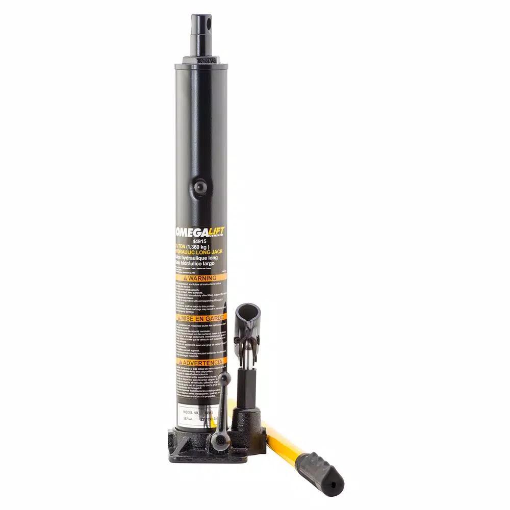 Omega Lift 1.5-Ton Capacity Hydraulic Crane Jack, Hard Cast Steel with Patented Bypass Mechanism