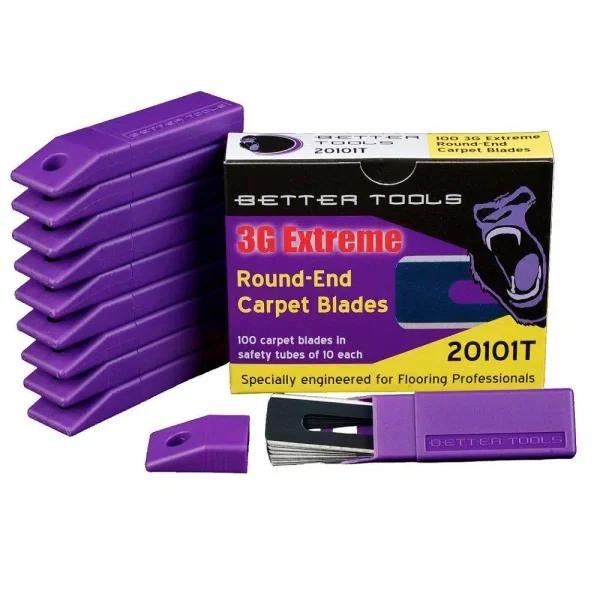 Better Tools Gorilla Blades 0.017 in. Round End Slotted Carpet Blades, High Carbon Blue Steel (100-Box)