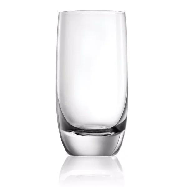 Lucaris Shanghai Soul Long Drink Glass Set, 12.9 oz, 8-Piece Titanium Infused Crystal Glassware