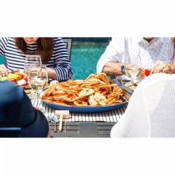Golden Rabbit Blue Crab 20 in. Enamelware Serving Tray thumbnail 6