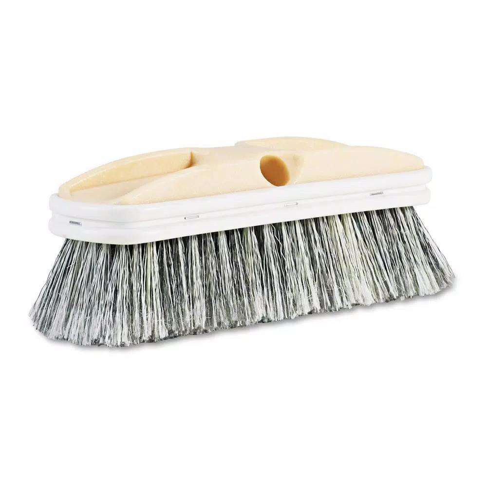 ProLine Polystyrene Vehicle Car Wash Brush with Vinyl Bumper and Threaded Handle Hole