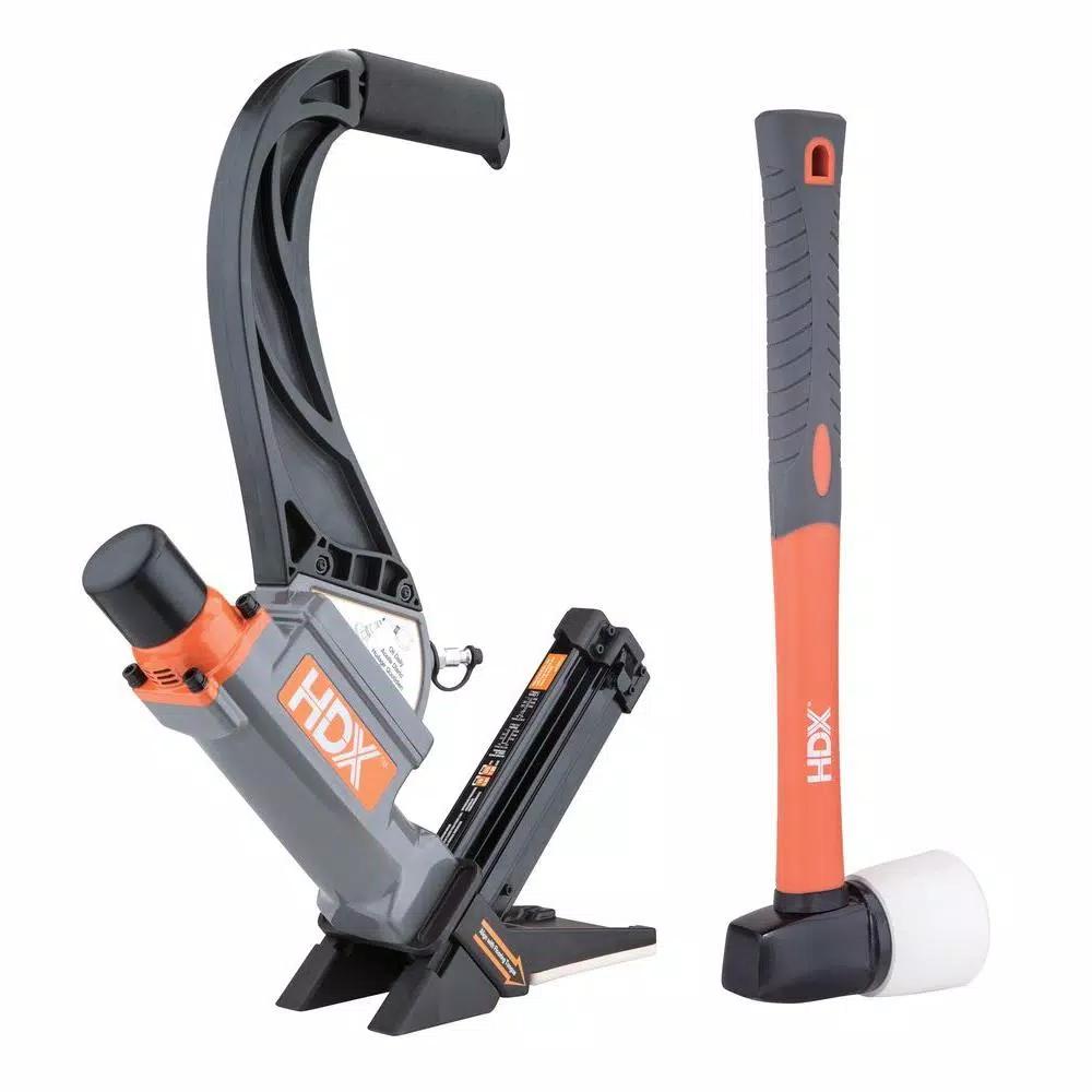 HDX 2-in-1 Pneumatic Flooring Nailer and Stapler, 15.5 and 16-Gauge, 2 in. Max Fastener