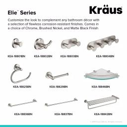 Kraus Elie 24 in. Single Towel Bar, Brushed Nickel thumbnail 7
