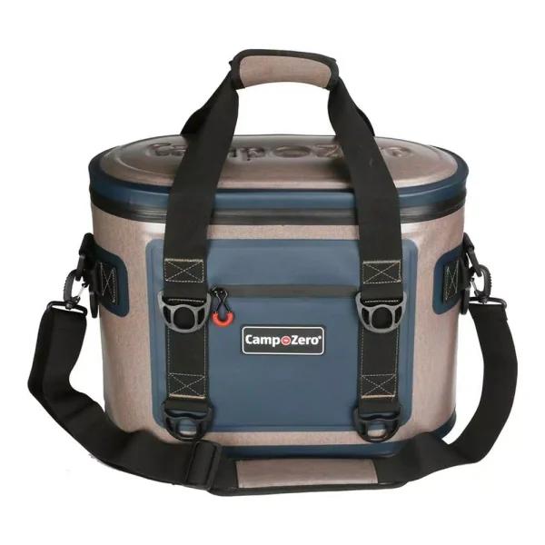 Camp-Zero 13.9 Qt. 20-Can Soft Cooler - Beige and Blue