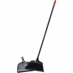HDX Jumbo 15 in. Angle Broom and Dustpan Set with Steel Handle thumbnail 2