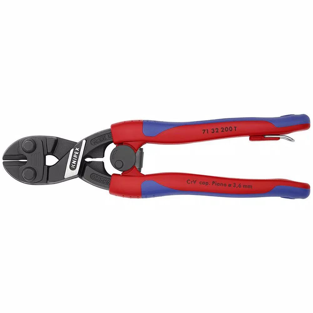 KNIPEX 8 in. High Leverage CoBolt Bolt Cutters with Notched Blade and Tether Attachment