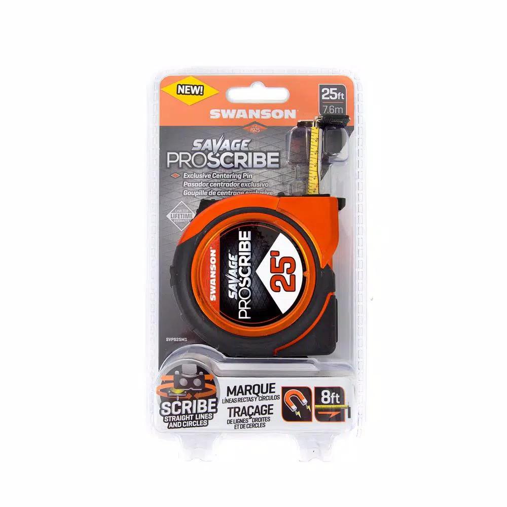Swanson Savage ProScribe 25 ft. Tape Measure with Retractable Scribe Guide
