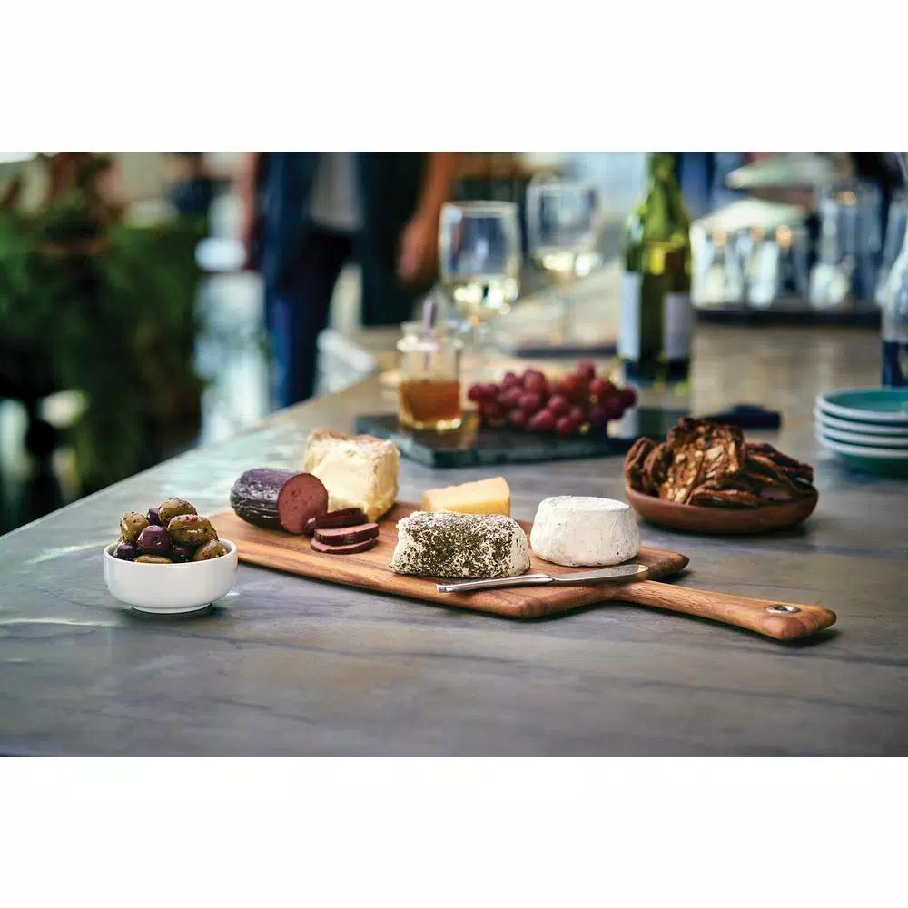 Ironwood Handcrafted Acacia Wood Rectangular Charcuterie Paddle Board