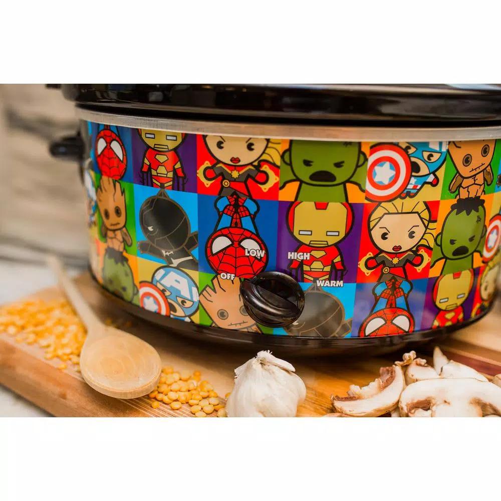 Uncanny Brands Marvel Kawaii 7-Quart Slow Cooker, Black