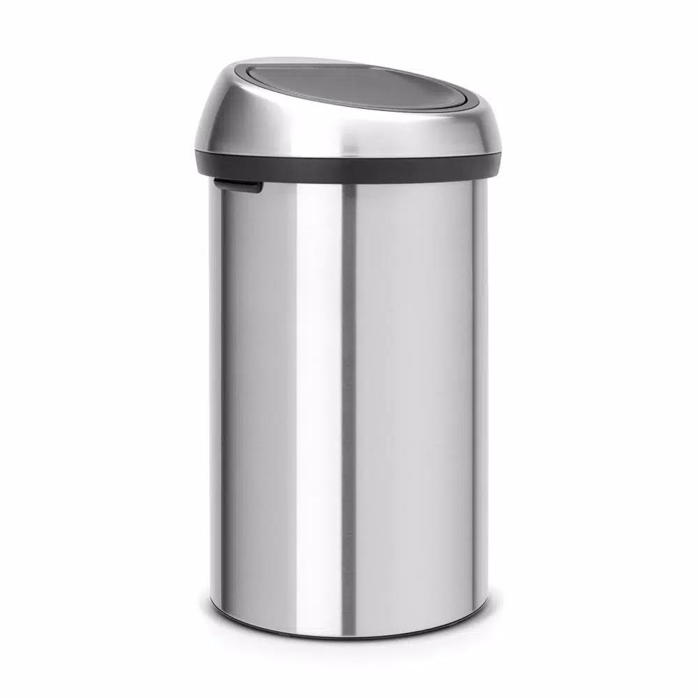 Brabantia 16 Gallon Matte Steel Fingerprint Proof Touch Top Trash Can