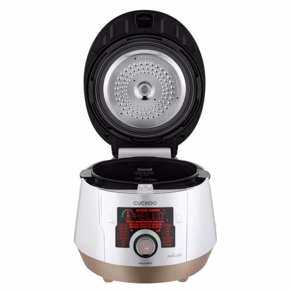Cuckoo 5 Qt. Electric Multi Pressure Cooker with Dial, White/Gold
