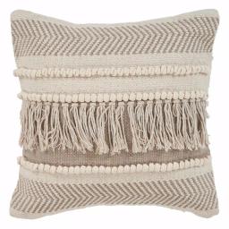 LR Resources Farmhouse Beige and Natural Geometric Chevron Throw Pillow, 20 x 20 in. thumbnail 3