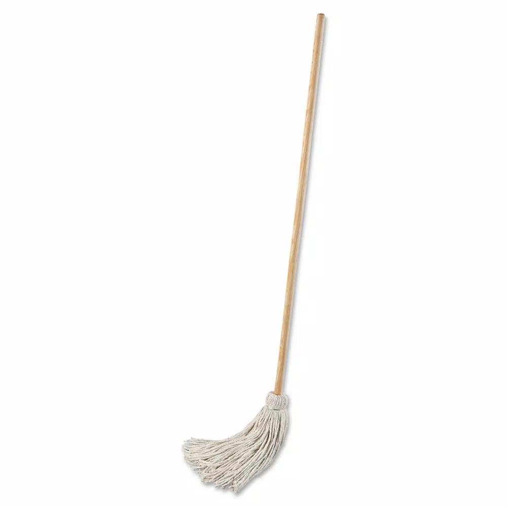 Boardwalk 24 oz. Cotton Fiber String Deck Mop with 54 in. Wooden Handle (6-Pack)