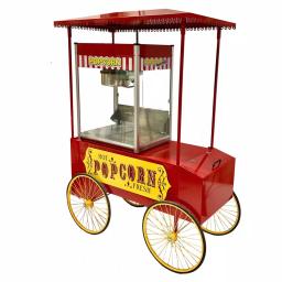 Paragon Commercial Popcorn Wagon - Red Steel Mobile Concession Cart thumbnail 1
