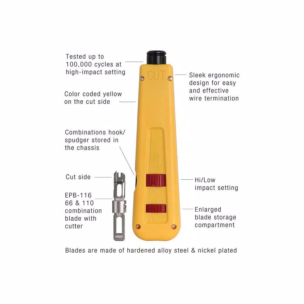Jonard Tools EPD-914116 Impact Punchdown Tool with 66 and 110 Combined Steel Blade